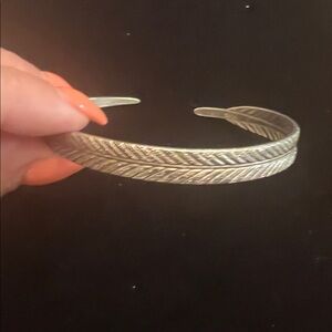999 SOLD SILVER FEATHER CUFF BRACELET